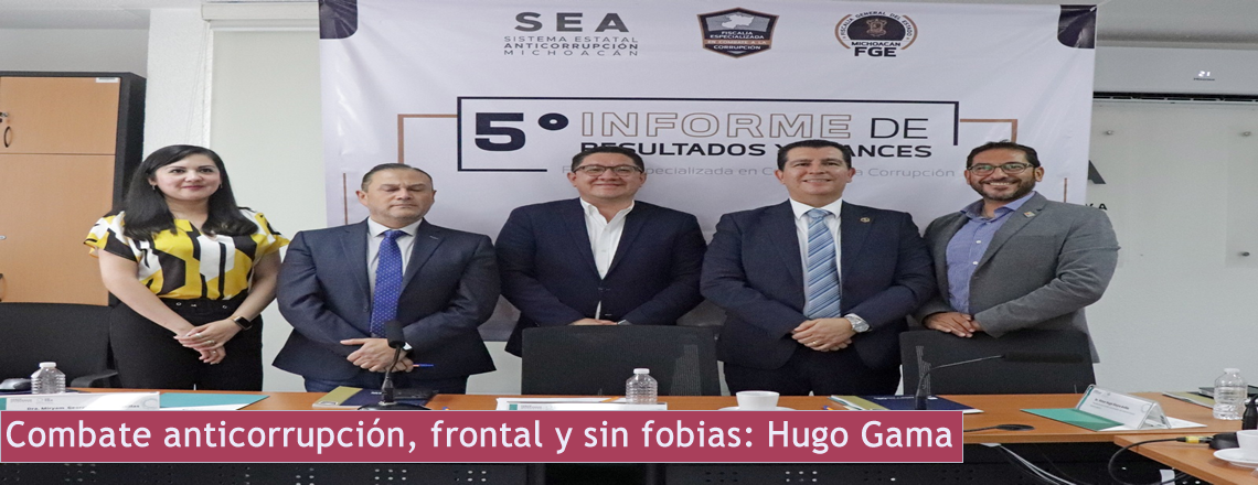 Combate anticorrupción, frontal y sin fobias: Hugo Gama